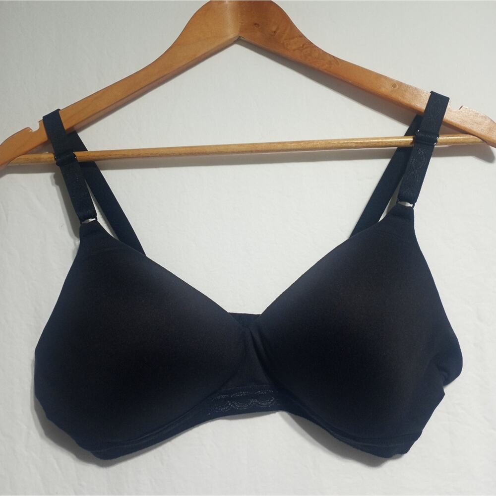 Warner's Cloud 9 Super Soft Wireless Lightly Lined Comfort Bra Black 38C